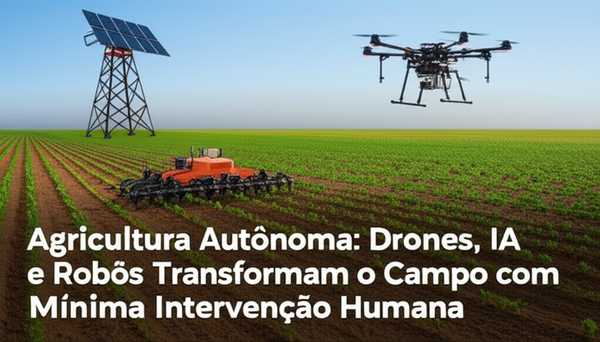 Agricultura Autônoma: Drones, IA e Robôs Transformam o Campo com Mínima Intervenção Humana