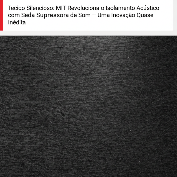 Tecido Silencioso: MIT Revoluciona o Isolamento Acústico com Seda Supressora de Som – Uma Inovação Quase Inédita