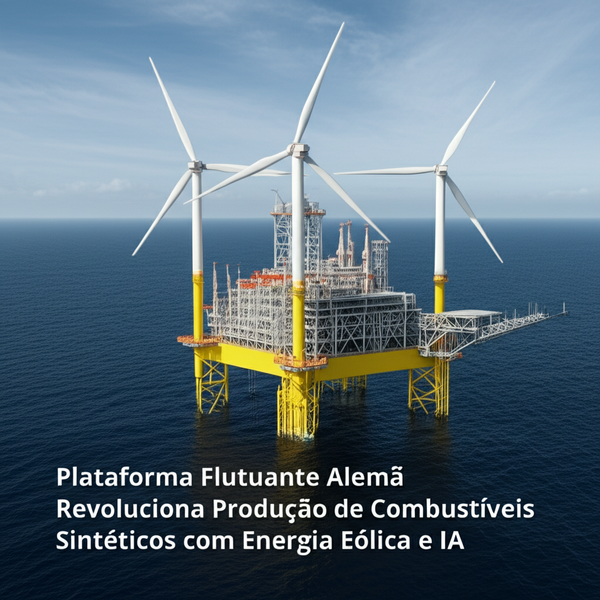 Plataforma Flutuante Alemã Revoluciona Produção de Combustíveis Sintéticos com Energia Eólica e IA