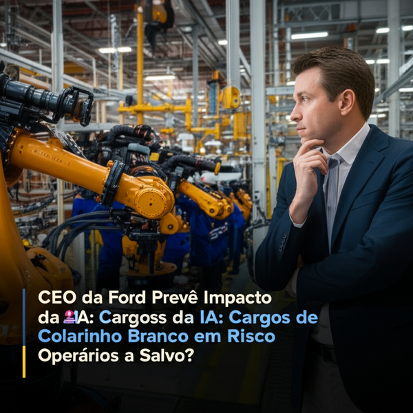 CEO da Ford Prevê Impacto da IA: Cargos de Colarinho Branco em Risco, Operários a Salvo?