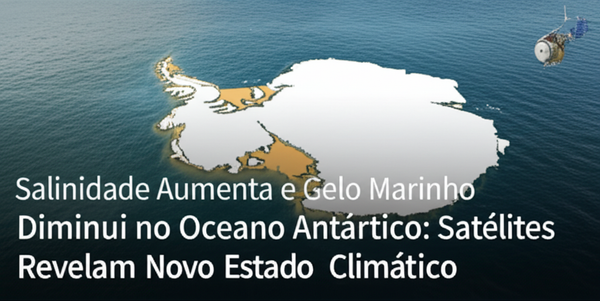 Salinidade Aumenta e Gelo Marinho Diminui no Oceano Antártico: Satélites Revelam Novo Estado Climático