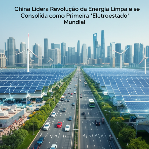 China Lidera Revolução da Energia Limpa e se Consolida como Primeira 'Eletroestado' Mundial