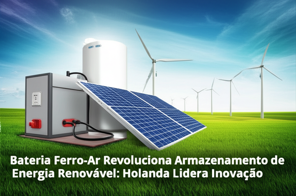 Bateria Ferro-Ar Revoluciona Armazenamento de Energia Renovável: Holanda Lidera Inovação
