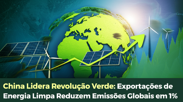 China Lidera Revolução Verde: Exportações de Energia Limpa Reduzem Emissões Globais em 1%